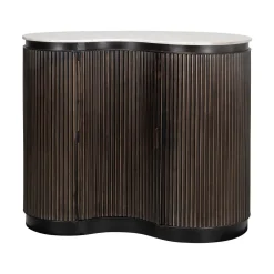 Richmond Interiors Organische Bartafel Mayfield Metaal en Marmer, 120 x 75cm* Bartafels