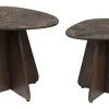 ZILT Organische Bijzettafel Rissa Marmer en mangohout, Set van 2 stuks* Bijzettafels Set