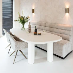 Richmond Interiors Organische Eettafel Bloomstone 230 x 117cm, kleur* Organische Eettafel