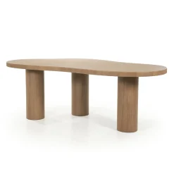 Eleonora Organische Eettafel Bobbie Walnoot, 215 x 110cm* Organische Eettafel