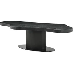 Richmond Interiors Organische Eettafel Bogor Eiken, kleur Dark Coffee* Organische Eettafel