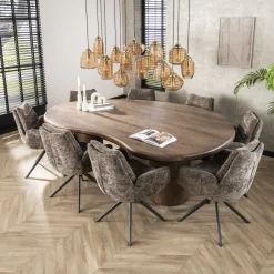 LifestyleFurn Organische Eettafel Cortina Acaciahout, 244 x 165cm* Organische Eettafel