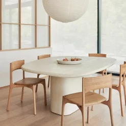 Ethnicraft Organische Eettafel Elements Microcement, 200 x 143cm, kleur* Organische Eettafel