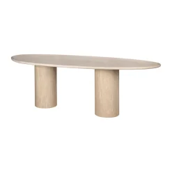Richmond Interiors Organische Eettafel Renaissance Travertin, 240 x 100cm* Travertin Eettafel|Organische Eettafel