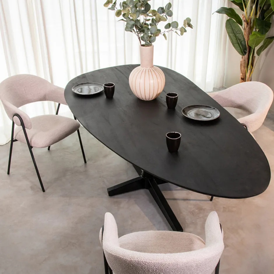 LABEL51 Organische Eettafel Rosie Mangohout* Organische Eettafel
