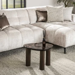 LifestyleFurn Organische Salontafel Cassidi Glas, 51 x 37cm* Organische Salontafel|Glazen Salontafel