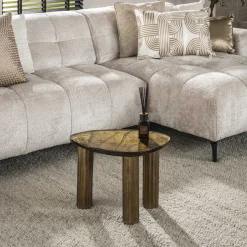 LifestyleFurn Organische Salontafel Cassidi Glas, 51 x 37cm* Organische Salontafel|Glazen Salontafel