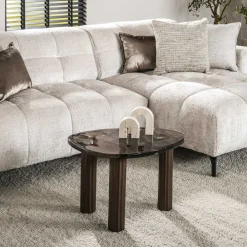 LifestyleFurn Organische Salontafel Cassidi Glas, 62 x 45cm* Glazen Salontafel|Organische Salontafel