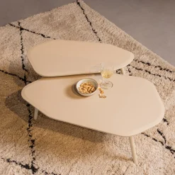 WOOOD Organische Salontafel Davina Set van 2 stuks, MDF, kleur* Salontafel Set|Organische Salontafel