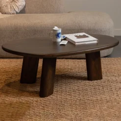 WOOOD Organische Salontafel Roundly Mangohout, 110 x 60cm, kleur* Organische Salontafel