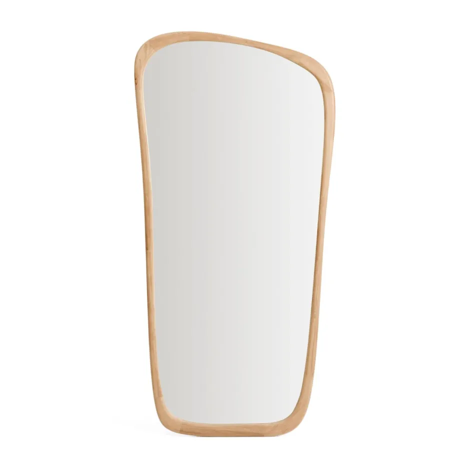 Kave Home Organische Spiegel Alura Teakhout, 192 x 95cm* Organische Spiegels|Zwarte Spiegels