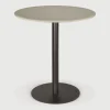 Ethnicraft Outdoor Bistrotafel Blend Beton, 70cm, kleur Lichtgrijs* Eettafels Voor In Je Tuin