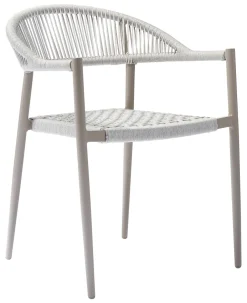 WOOOD Outdoor Eetkamerstoel Yellow Geweven touw* Terrasstoelen