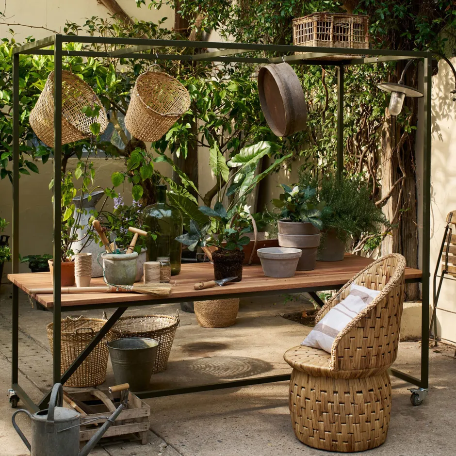vtwonen Outdoor Eettafel Blue Sky Met decoframe, 220 x 97cm* Eettafels Voor In Je Tuin