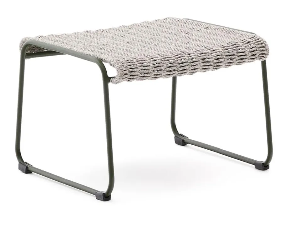 Kave Home Outdoor Hocker Maurina Handgeweven touw en staal* Tuin-Hockers