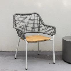 Nohr Outdoor Loungestoel Saidah Teakhout en touw* Loungestoelen