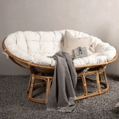 Nohr Outdoor Loveseat Larhonda Rotan, kleur Off White* Loungestoelen