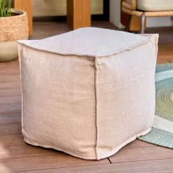 Kave Home Outdoor Poef Leeith PET, kleur* Tuin-Hockers|Poefs & Hockers