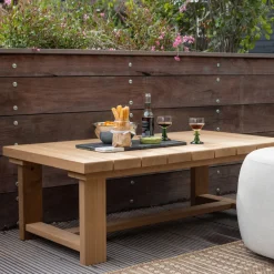 WOOOD Outdoor Salontafel Banco Hout, 122 x 68cm* Loungetafels & Bijzettafels