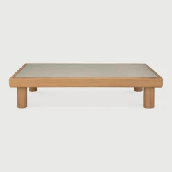 Ethnicraft Outdoor Salontafel Monocle Teakhout en Beton, 120 x 83cm* Loungetafels & Bijzettafels