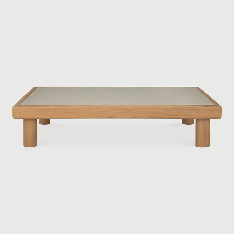 Ethnicraft Outdoor Salontafel Monocle Teakhout en Beton, 120 x 83cm* Loungetafels & Bijzettafels