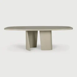 Ethnicraft Ovale Tuintafel Canyon Beton, 230 x 115cm* Eettafels Voor In Je Tuin