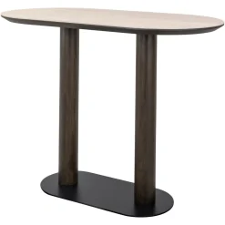 Richmond Interiors Ovale Bartafel Ritz Travertin en eiken, 140 x 75cm* Bartafels