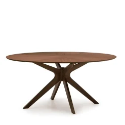 Kave Home Ovale Eettafel Naanim Rubberhout, 180 x 110cm* Ovale Eettafel
