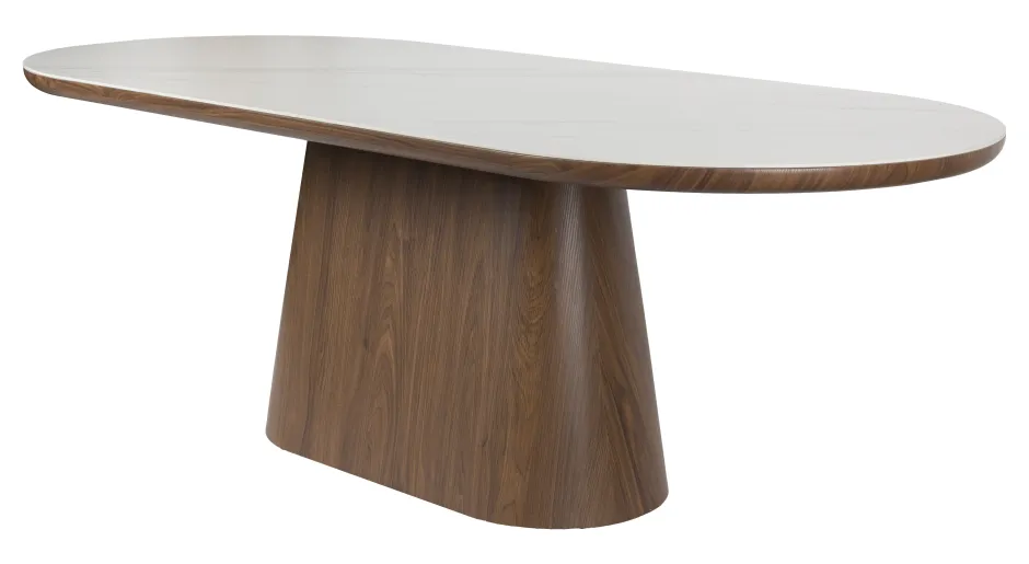 ZILT Ovale Eettafel Nathen en marmerlook* Marmeren Eettafel|Ovale Eettafel