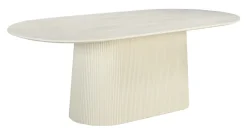 Livingfurn Ovale Eettafel Patrice Mangohout, kleur Crème* Ovale Eettafel