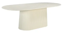 Livingfurn Ovale Eettafel Patrice Mangohout, kleur Crème* Ovale Eettafel