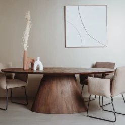 Tower Living Ovale Eettafel Premana Mangohout, kleur* Ovale Eettafel