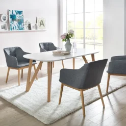 Artistiq Living Ovale Eettafel Ravi kleur* Rechte Eettafel
