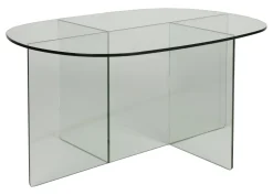 Zuiver Ovale Salontafel Linea Glas, 80 x 60cm* Glazen Salontafel