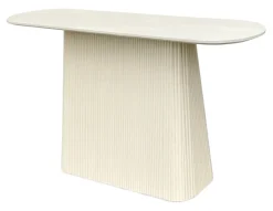 Sohome Ovale Sidetable Puck Mangohout, 140cm, kleur Ivoor* Sidetables