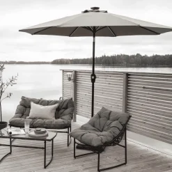 Nohr Parasol Bryttany LED, 270cm* Parasols & Parasolvoeten