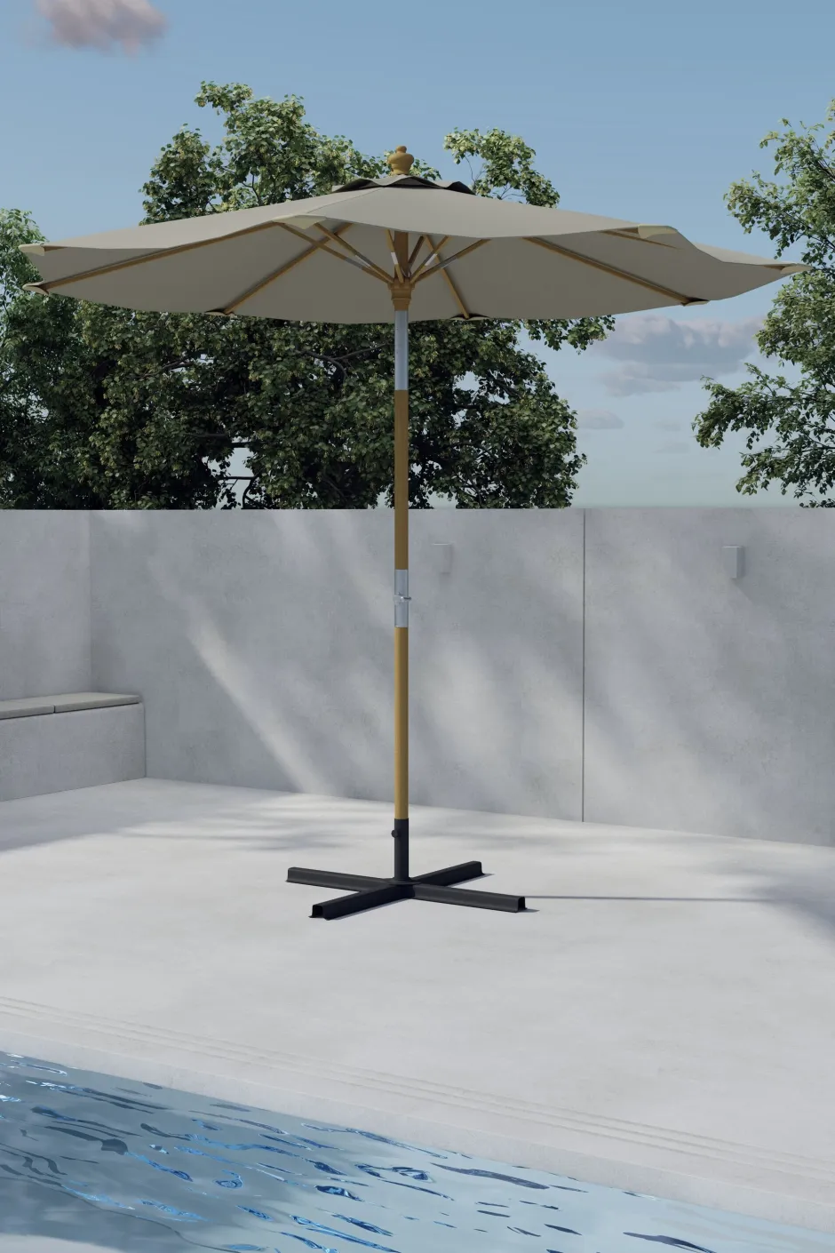 Nohr Parasol Genese 270cm, kleur* Parasols & Parasolvoeten