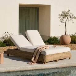 Kave Home 2-persoons Ligbed Meria Rattan* Ligbedden
