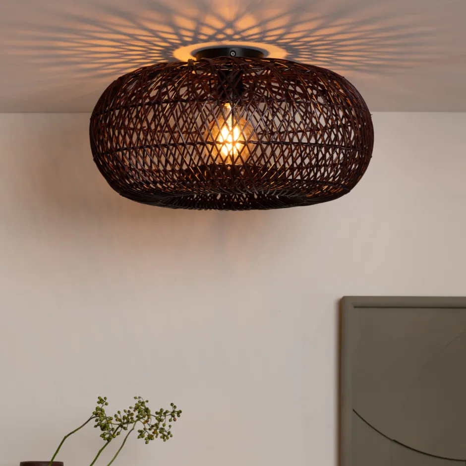 GOOD&MOJO Plafondlamp Arizona Bamboe, 50cm* Plafondlampen
