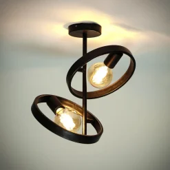 LifestyleFurn Plafondlamp Homer 2-lamps* Plafondlampen