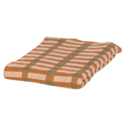 WOOOD Plaid Vola 130 x 170cm, kleur Groen/Oranje* Plaids