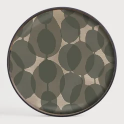 Ethnicraft Rond Dienblad Connected Dots 48cm* Keukengerei