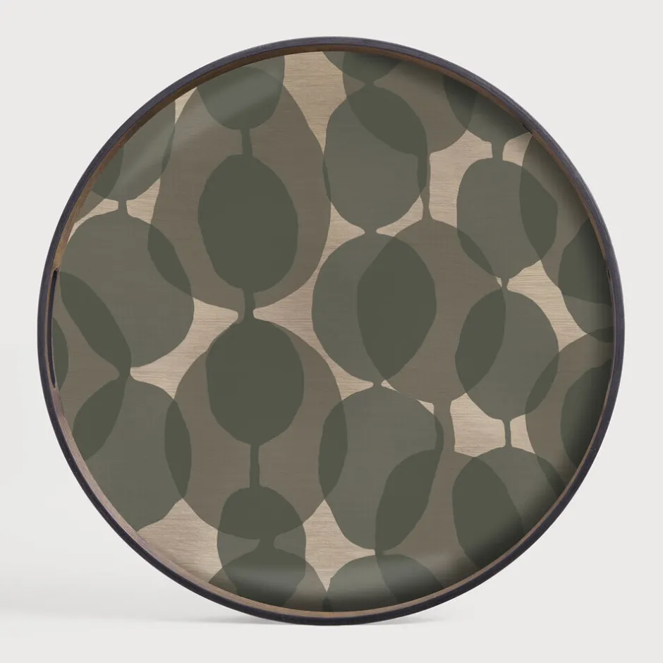 Ethnicraft Rond Dienblad Connected Dots 48cm* Keukengerei
