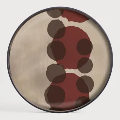 Ethnicraft Rond Dienblad Layered Dots 48cm, kleur* Keukengerei
