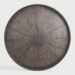 Ethnicraft Rond Dienblad Slice 92cm, kleur Zwart* Keukengerei