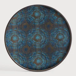 Ethnicraft Rond Dienblad Tribal Quest 61cm, kleur Seaside* Keukengerei