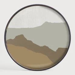 Ethnicraft Rond Dienblad Wabi Sabi 48cm, kleur Zand* Keukengerei