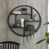 Artistiq Living Rond Wandrek Duc Mangohout en metaal, 75cm* Wandrekjes & Wandplanken