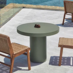 Kave Home Ronde Bistrotafel Aiguablava Beton, 90cm* Eettafels Voor In Je Tuin|Bistrotafels