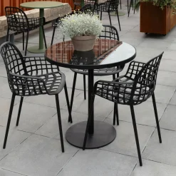Zuiver Ronde Tuintafel Albert Glazen blad, 80cm* Eettafels Voor In Je Tuin